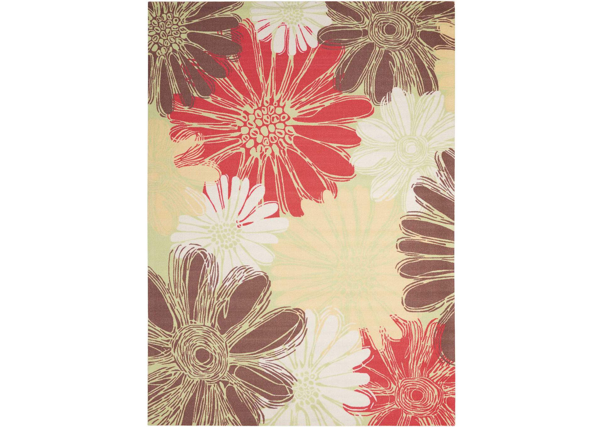 Nourison Home & Garden RS022 Green 5'x8' Area Rug,Nourison