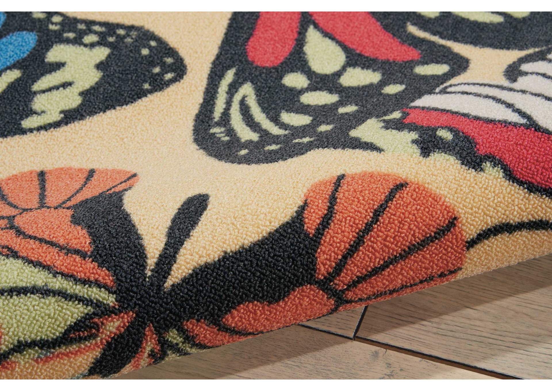 Nourison Home & Garden RS018 Yellow 8'x11' Rug,Nourison