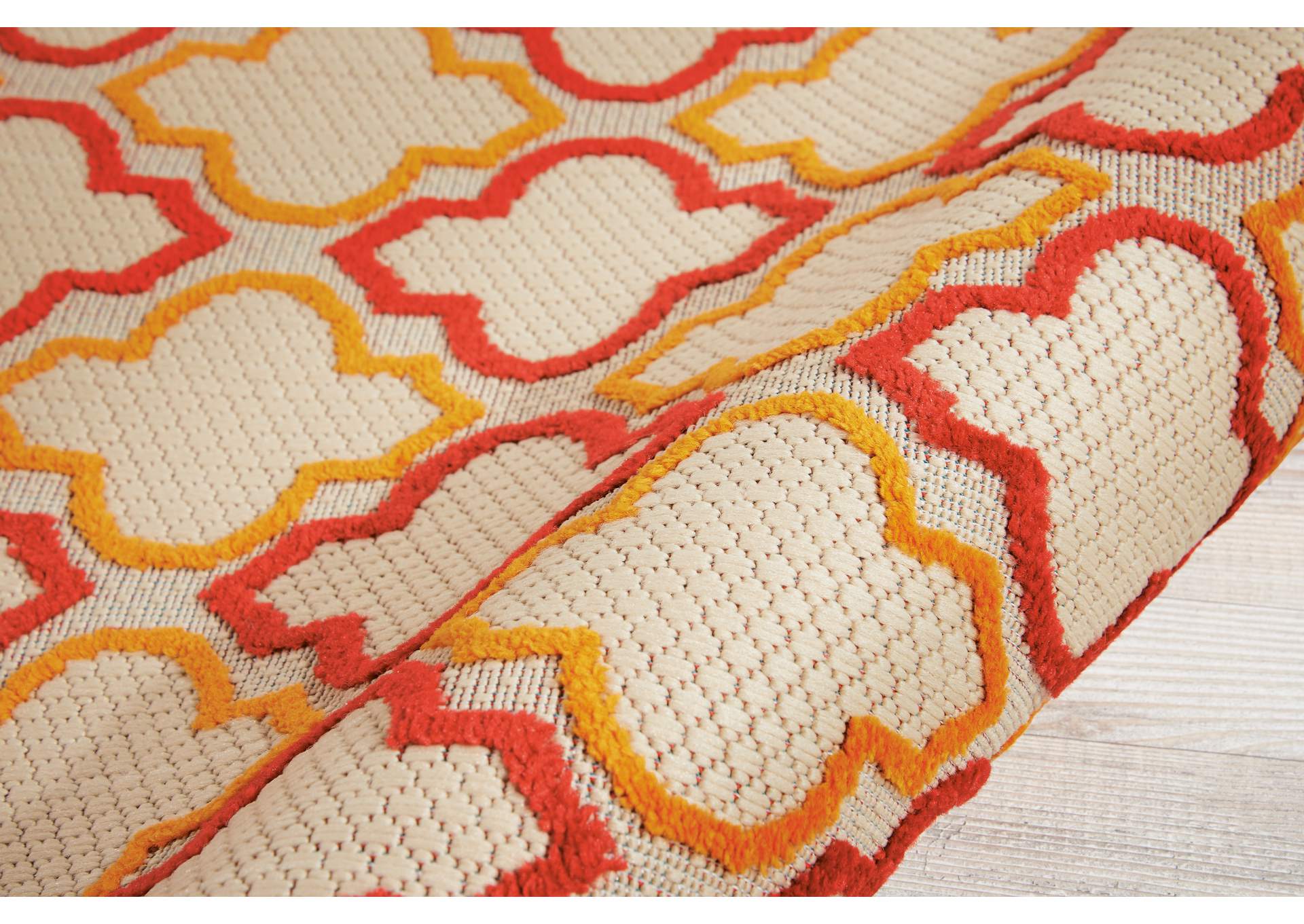 Nourison Aloha ALH06 Red 3'x4' Indoor-outdoor Area Rug,Nourison