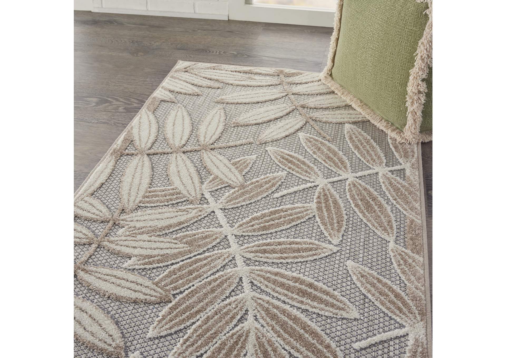 Nourison Aloha 3'x4' Cream Patio Area Rug,Nourison