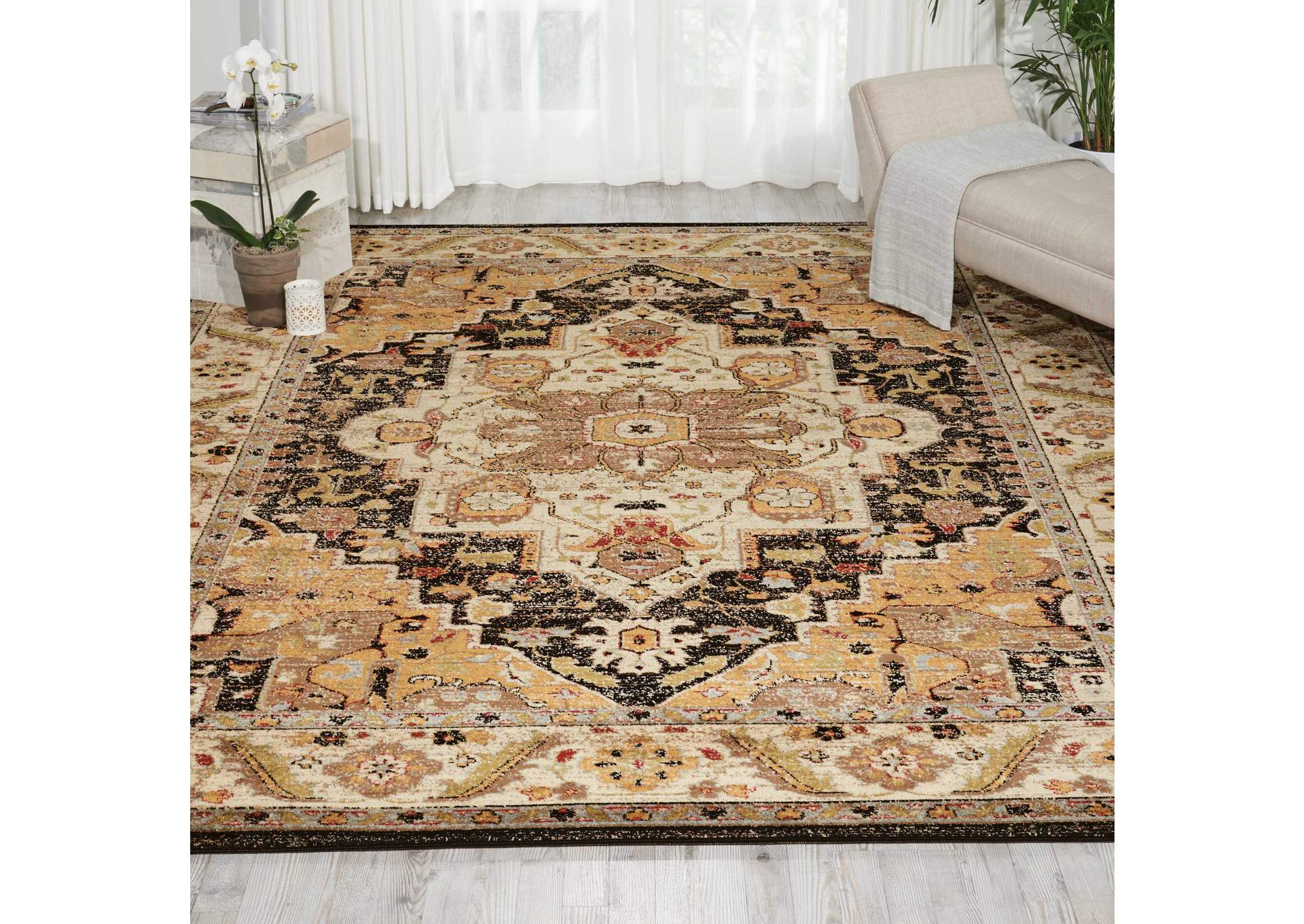 Nourison Delano DEL05 Black 8'x11' Rug,Nourison