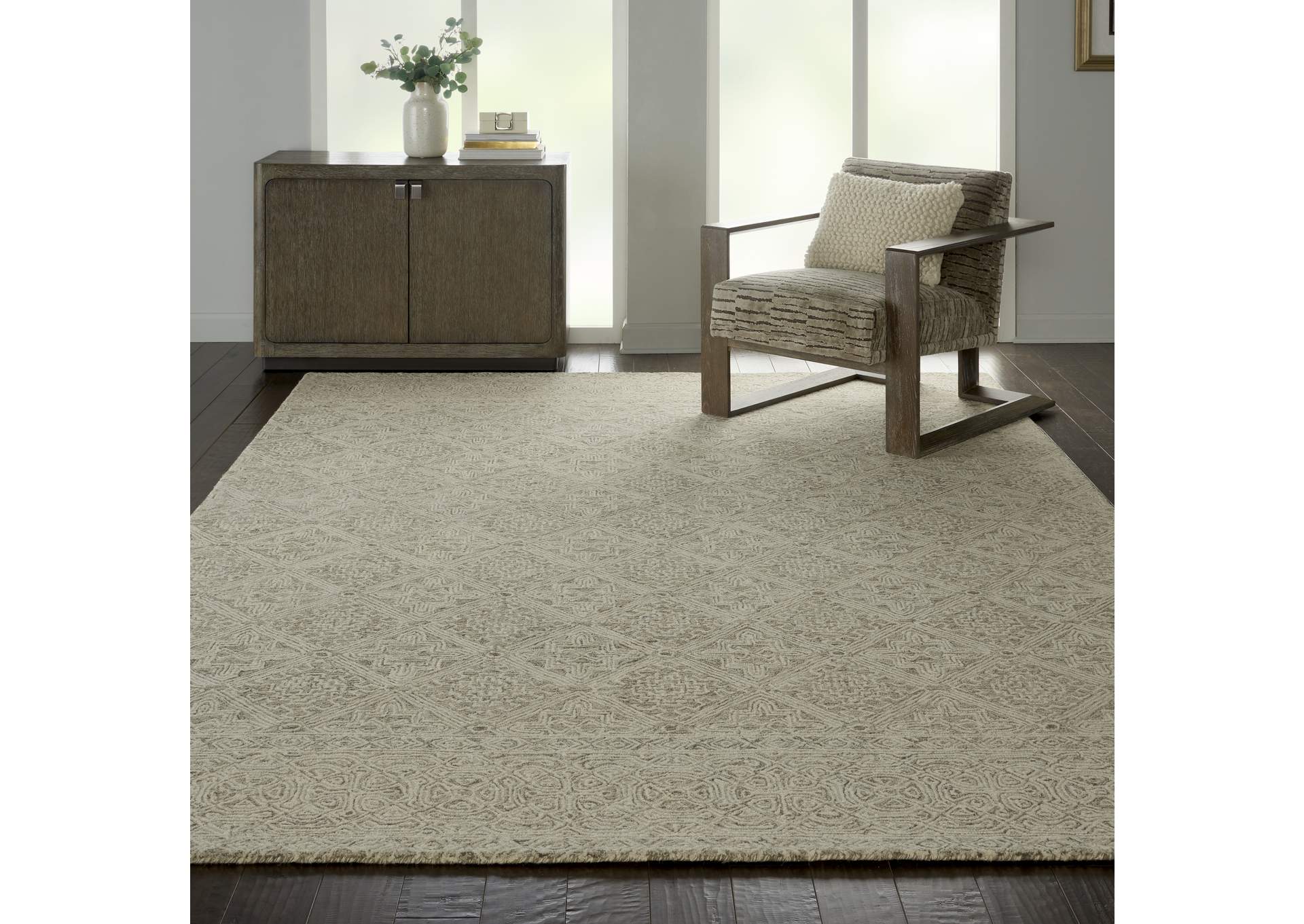 Nourison Azura AZM01 Grey 8'x11' Oversized Handcrafted Rug,Nourison