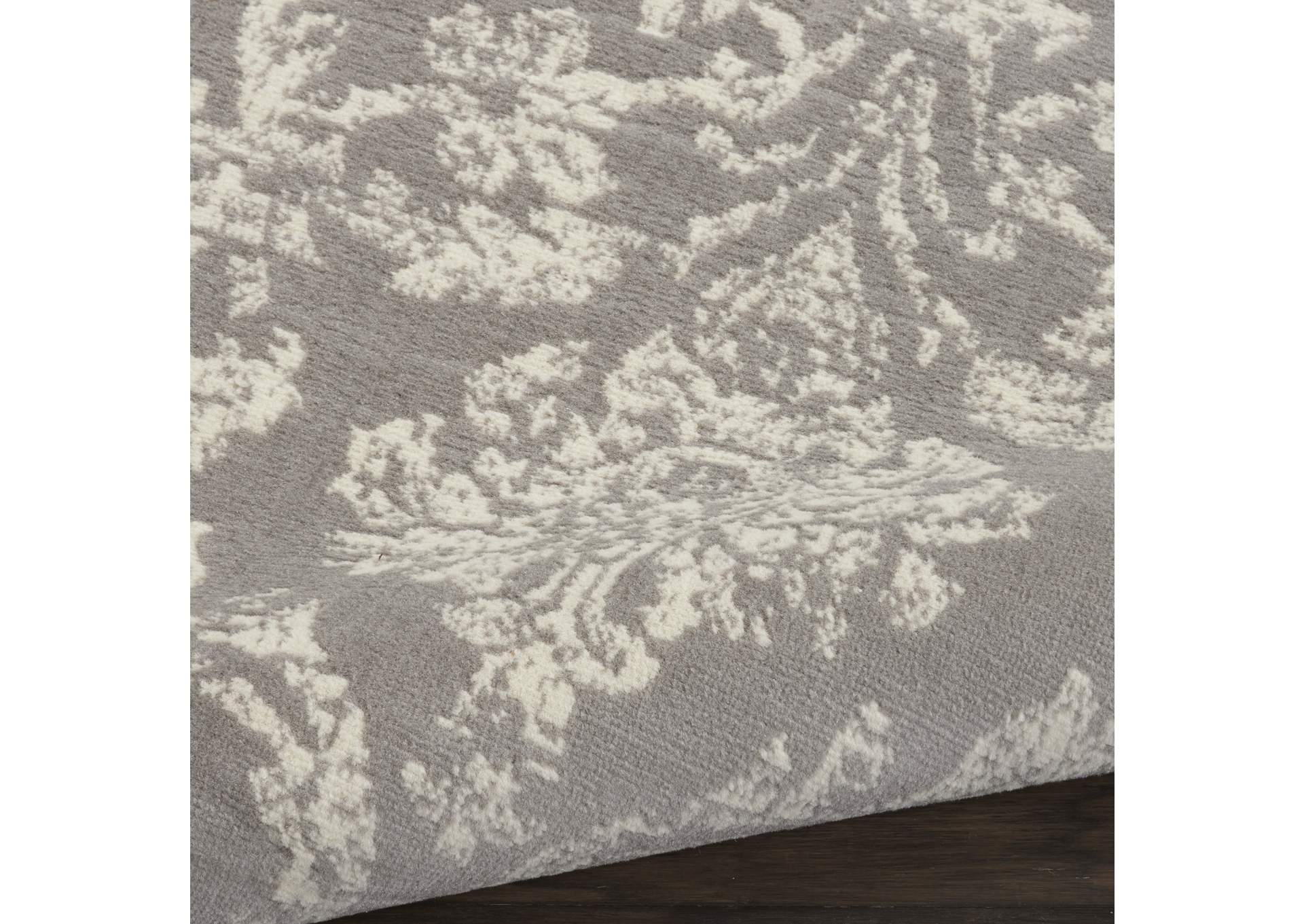 Nourison Jubilant JUB09 Grey 8'x10' Large Low-pile Rug,Nourison