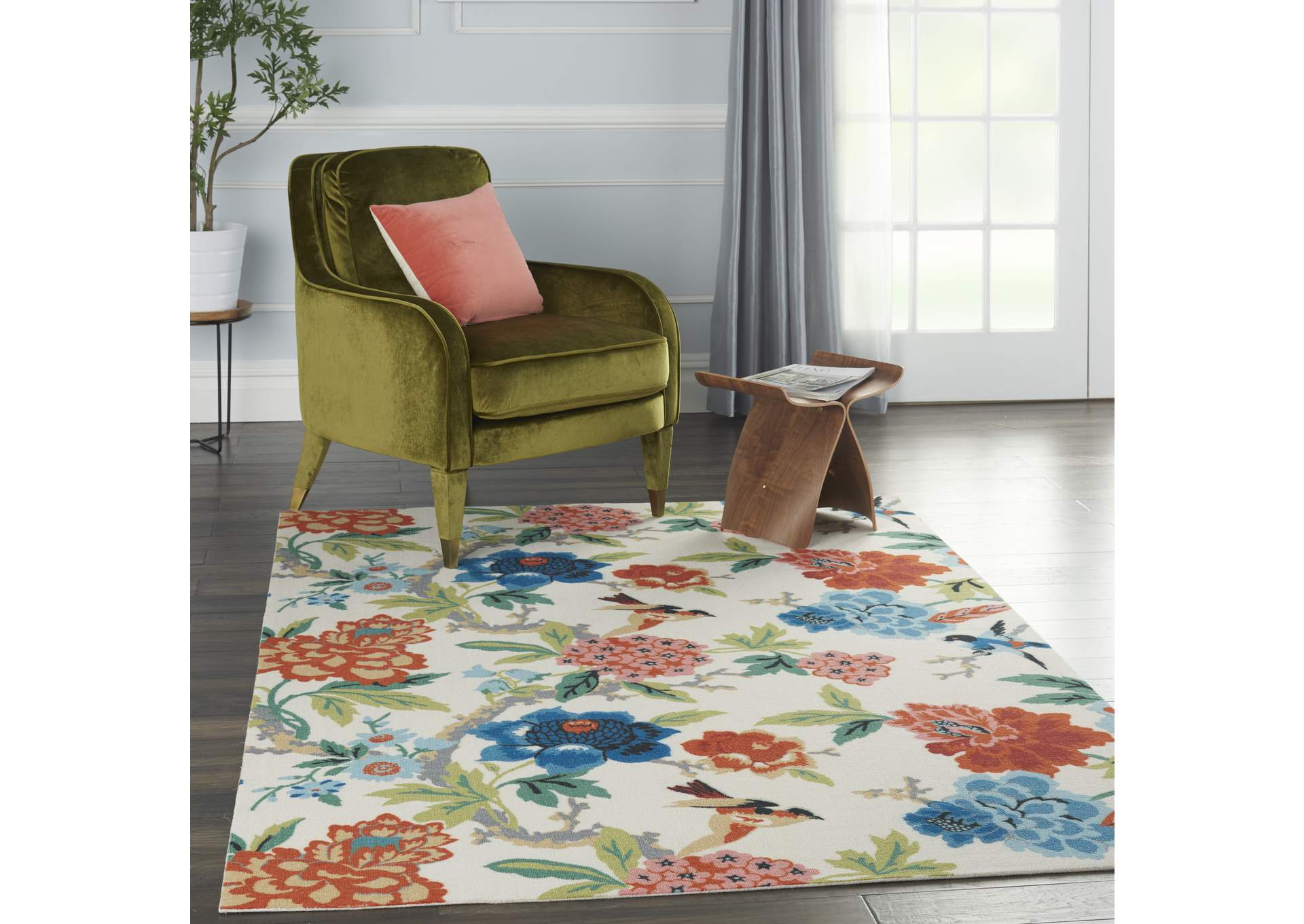 Waverly Wav01/Sun & Shade 4' x 6' Area Rug,Nourison