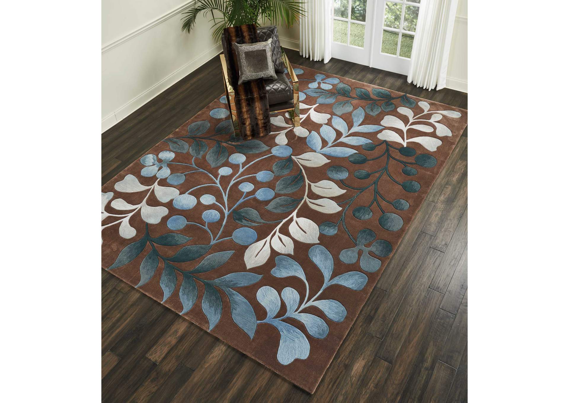 Nourison Contour CON02 Brown 9'x12' Rug,Nourison