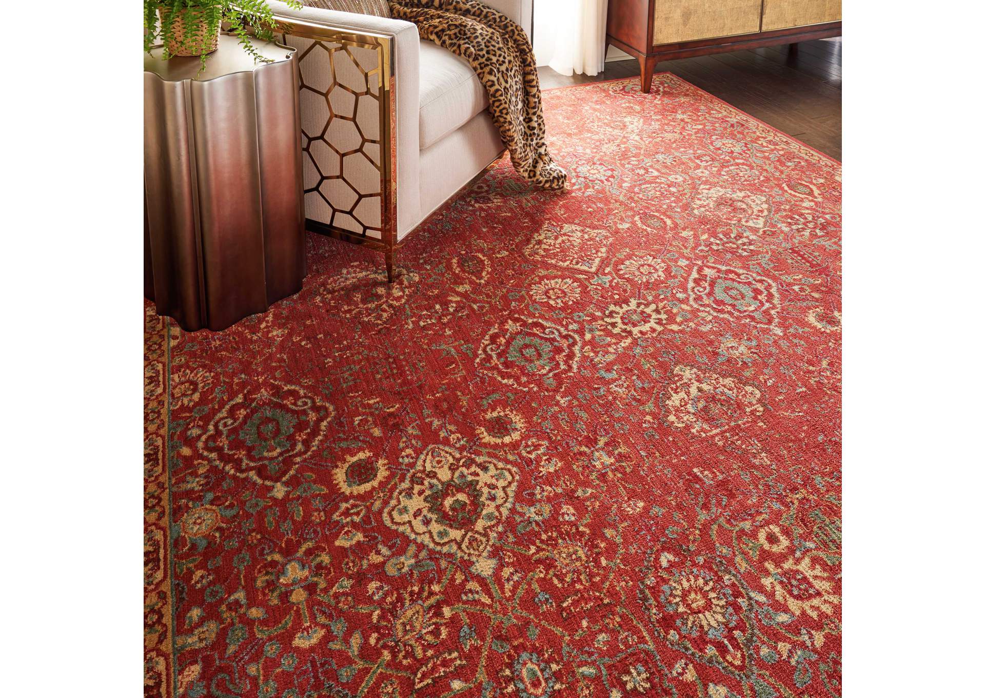 Nourison Somerset ST90 Red 8'x11' Oversized Rug,Nourison