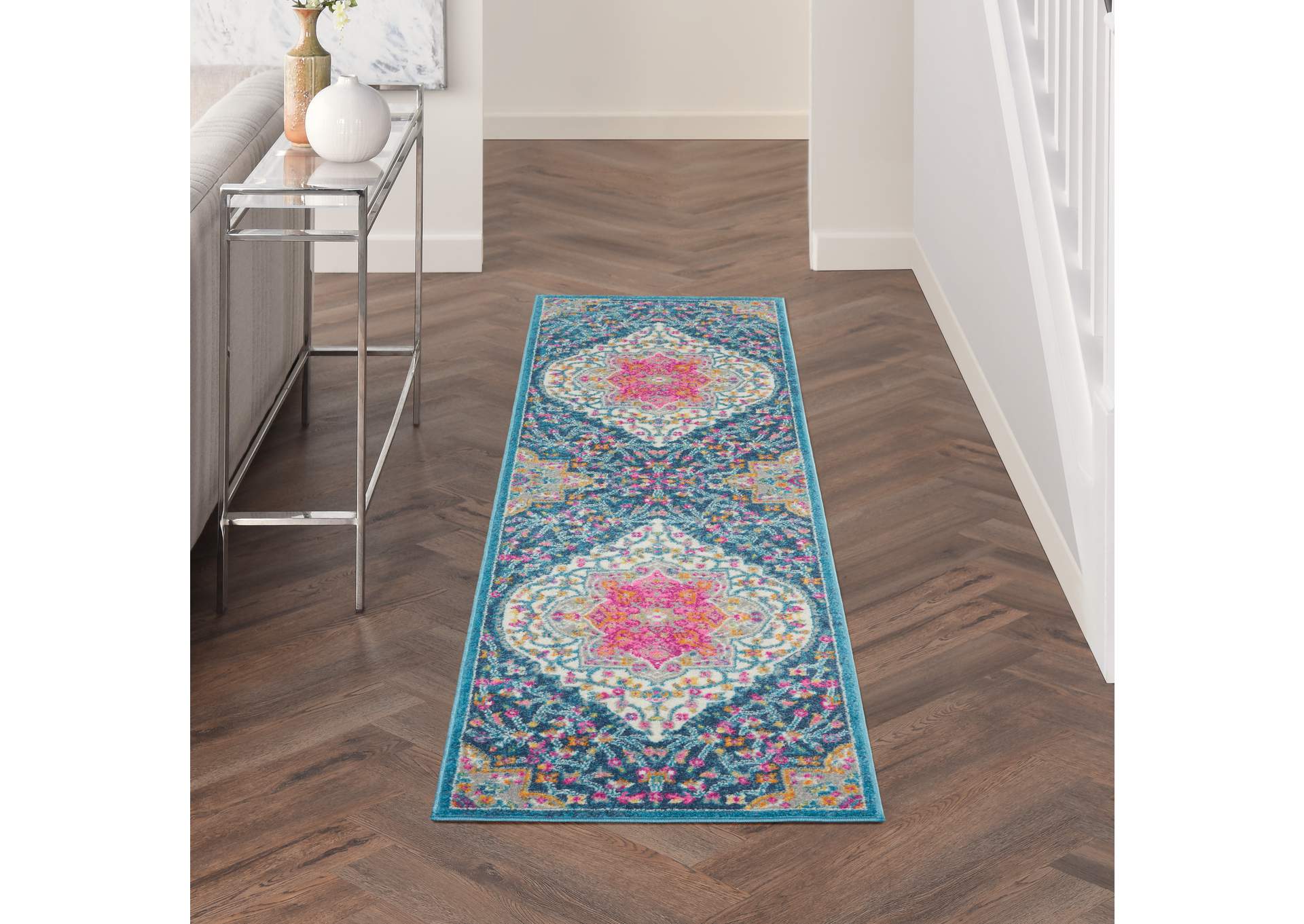 Nourison Passion 6' Runner Multicolor Area Rug,Nourison