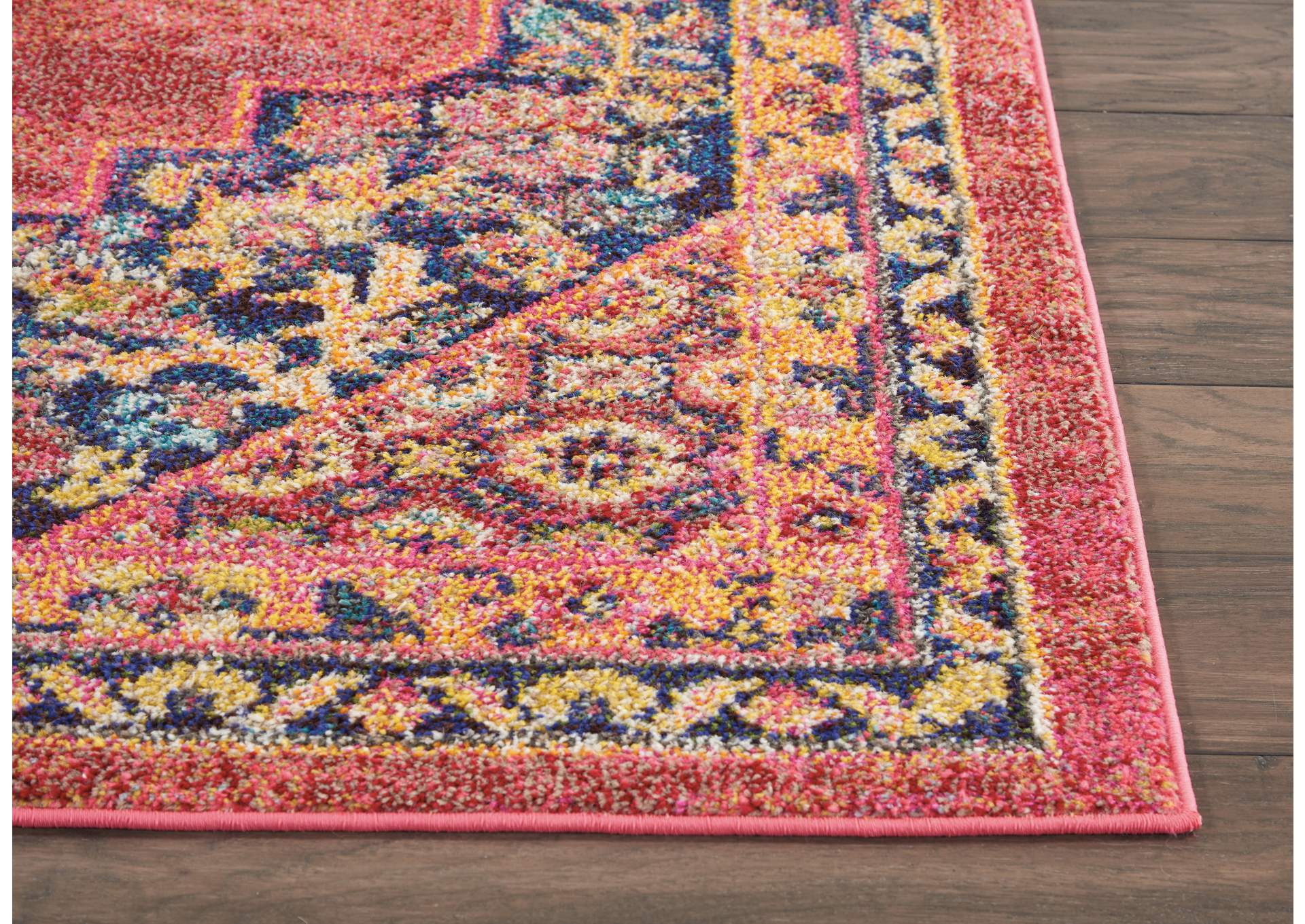 Nourison Passionate PST01 Pink Multicolor 5'x7' Boho Area Rug,Nourison