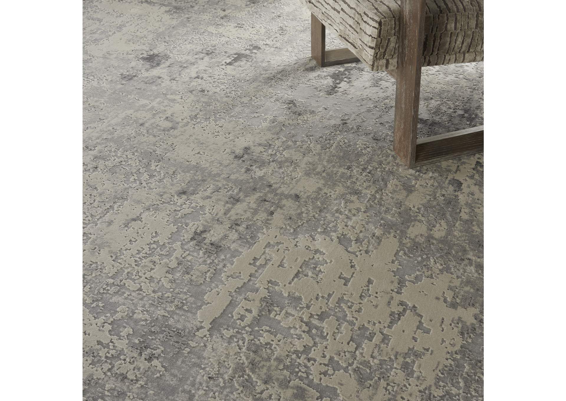 Nourison Rustic Textures RUS07 Ivory and Grey 9'x13' Oversized Rug,Nourison