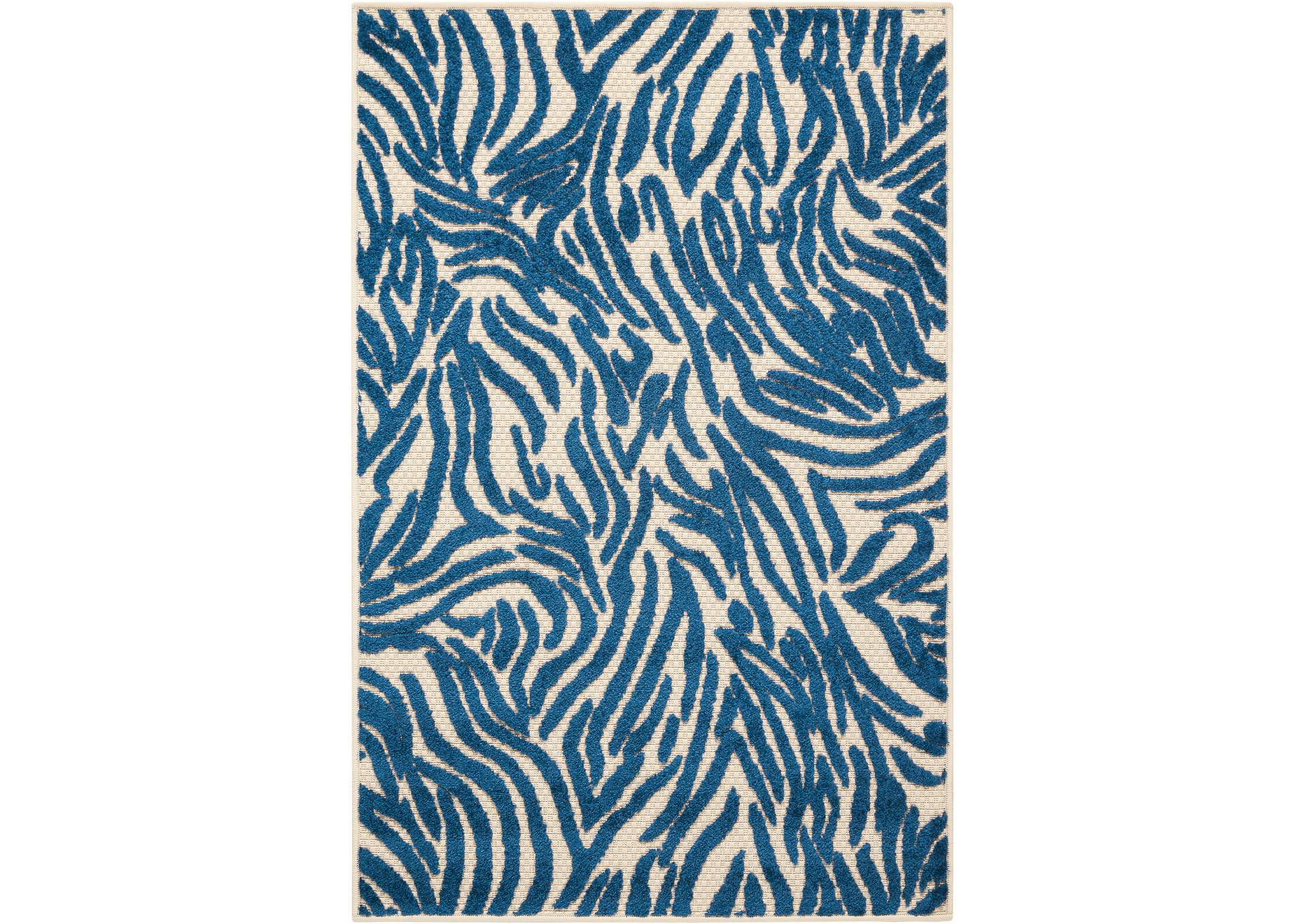 Nourison Aloha ALH04 Navy 3'x4' Indoor-outdoor Area Rug,Nourison