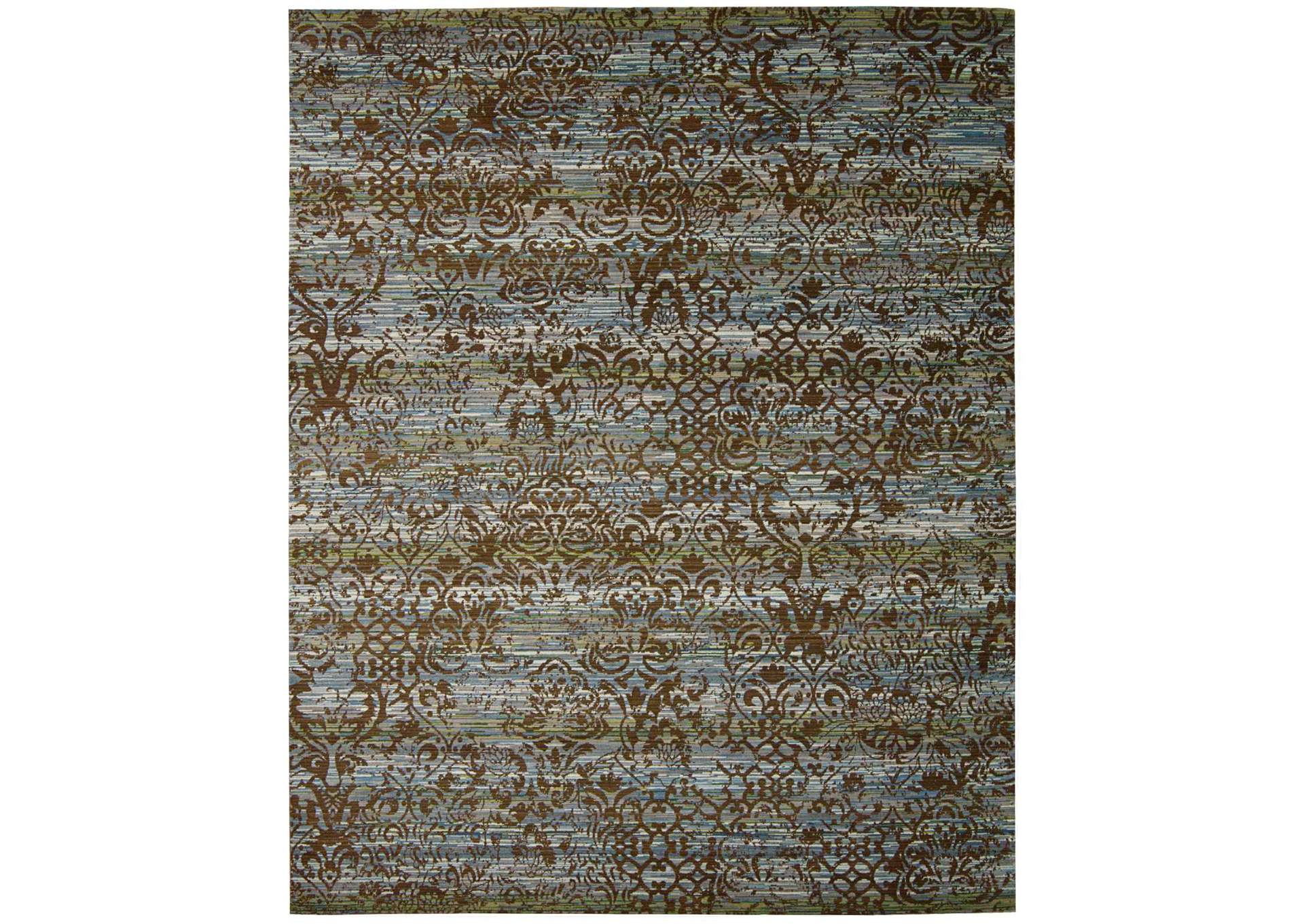 Nourison Rhapsody RH009 Blue 8'x10' Rug,Nourison
