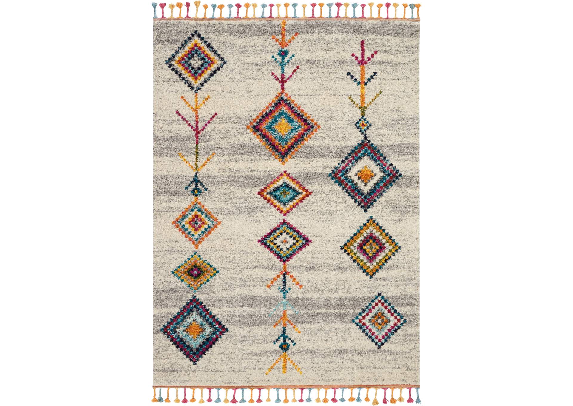 Nourison Nomad NMD04 Grey Multicolor 5'x8' Scandinavian Area Rug,Nourison