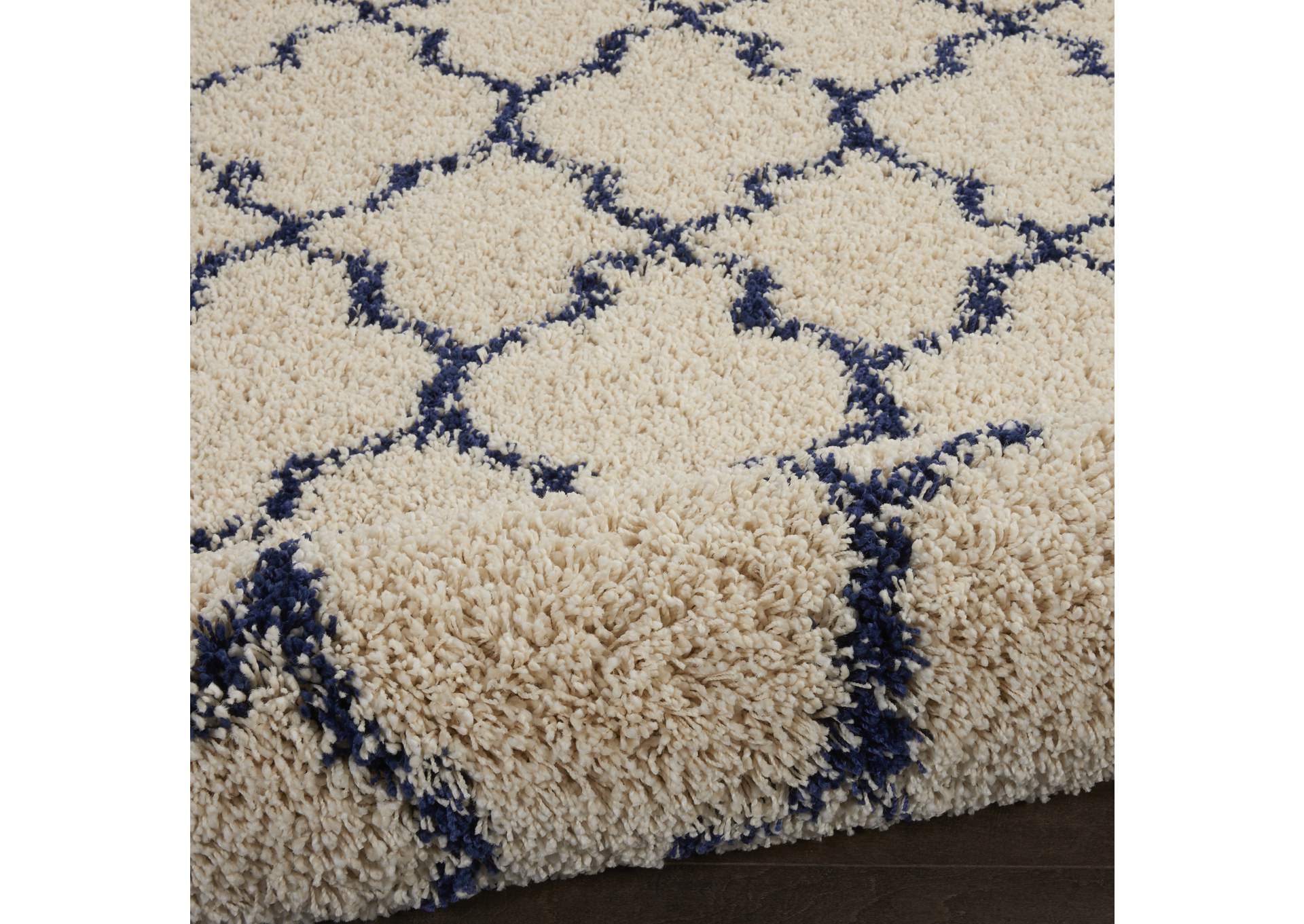 Nourison Amore AMOR2 Blue and Ivory 4'x6' Area Rug,Nourison