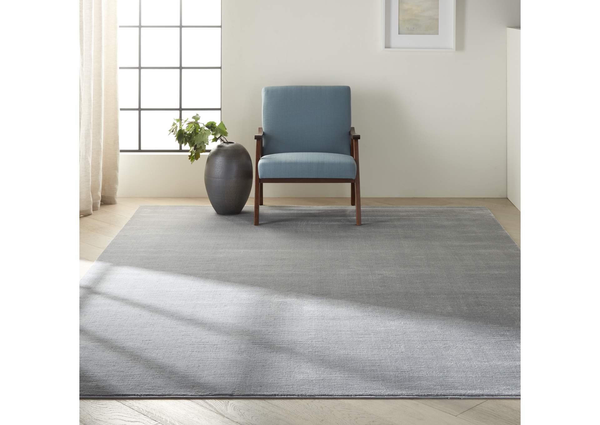 Calvin Klein Jackson CK781 Grey 8'x11' Large Striated Rug,Nourison