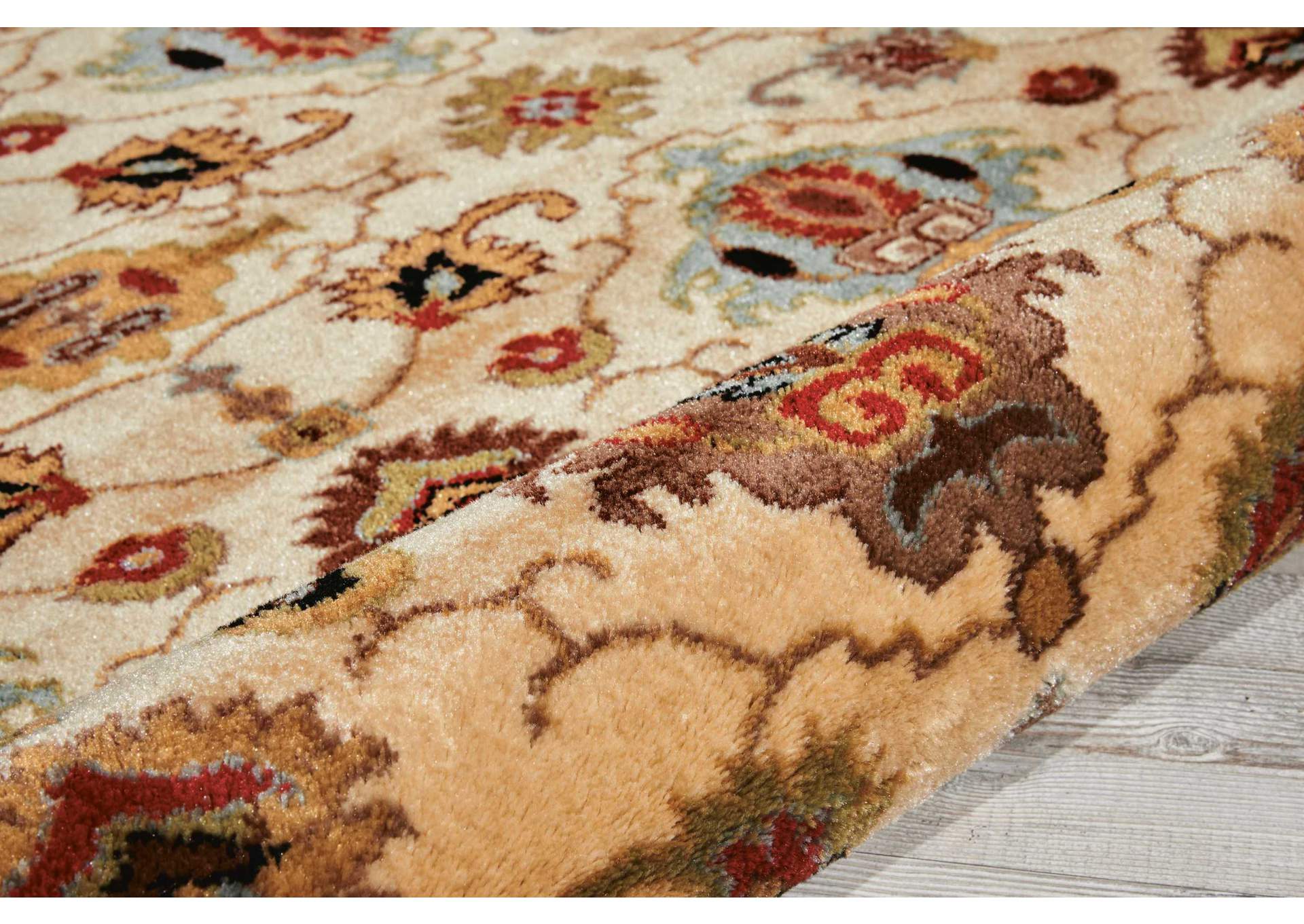 Nourison Delano DEL02 White Multicolor 5' Round Area Rug,Nourison