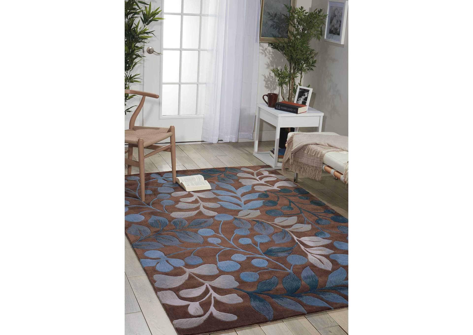 Nourison Contour CON02 Brown 8'x11' Rug,Nourison