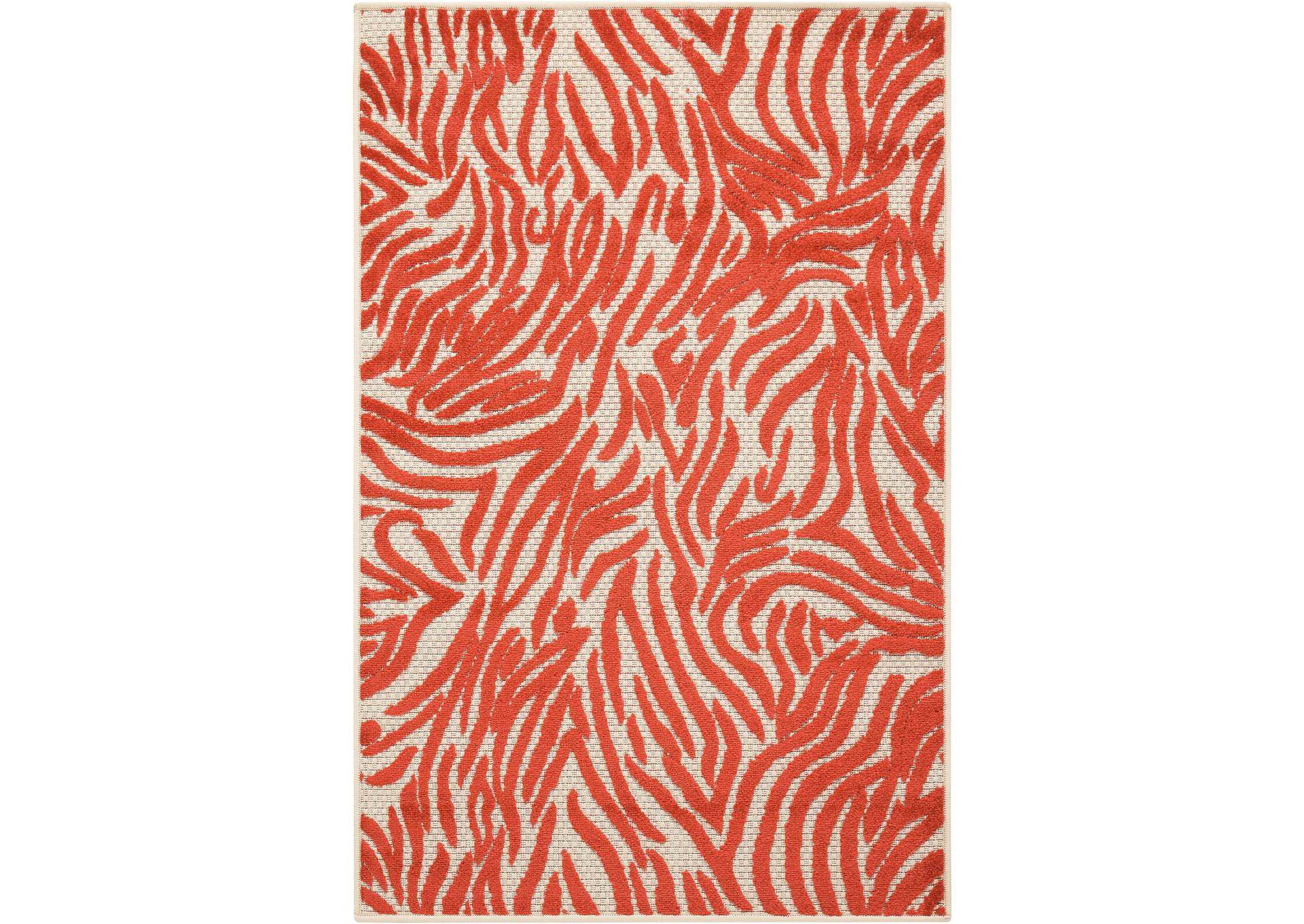 Nourison Aloha ALH04 Red 3'x4' Indoor-outdoor Area Rug,Nourison
