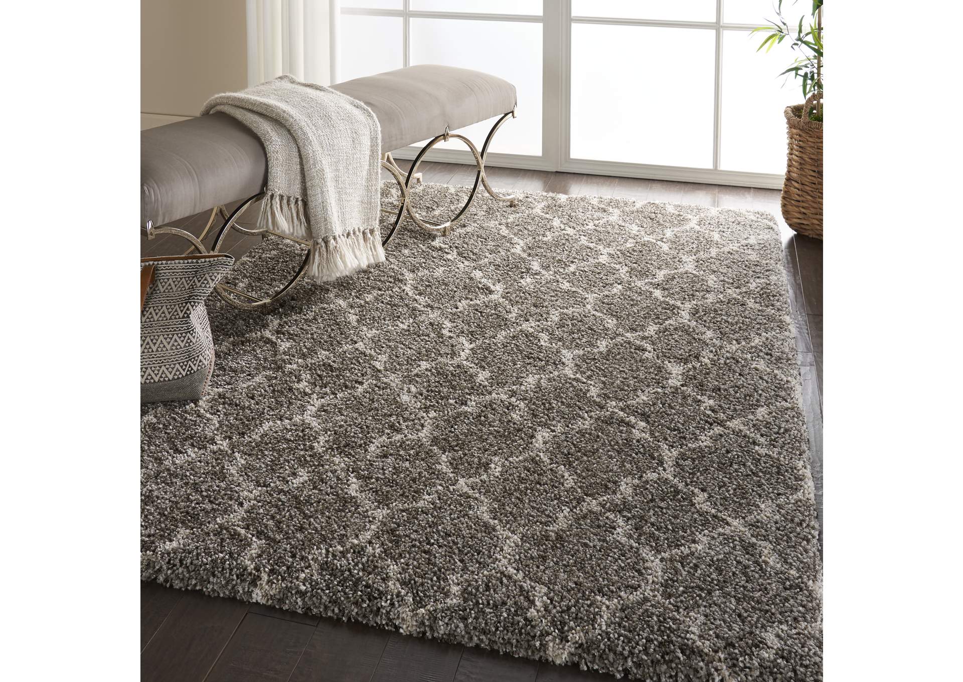 Nourison Amore AMOR2 Beige 4'x6' Area Rug,Nourison