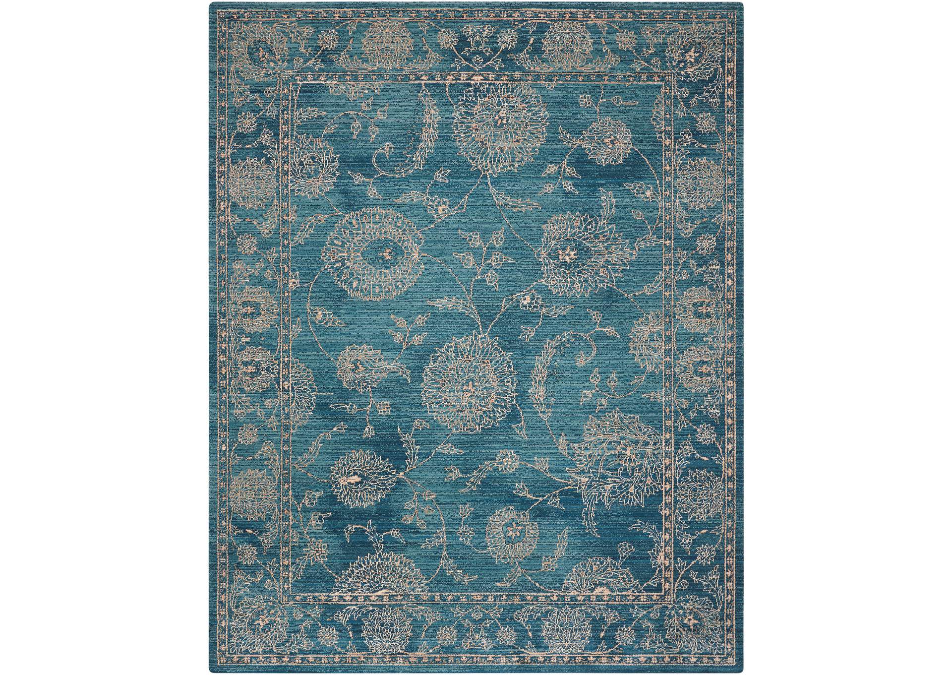 Nourison 2020 NR202 Teal 8'x11' Area Rug,Nourison