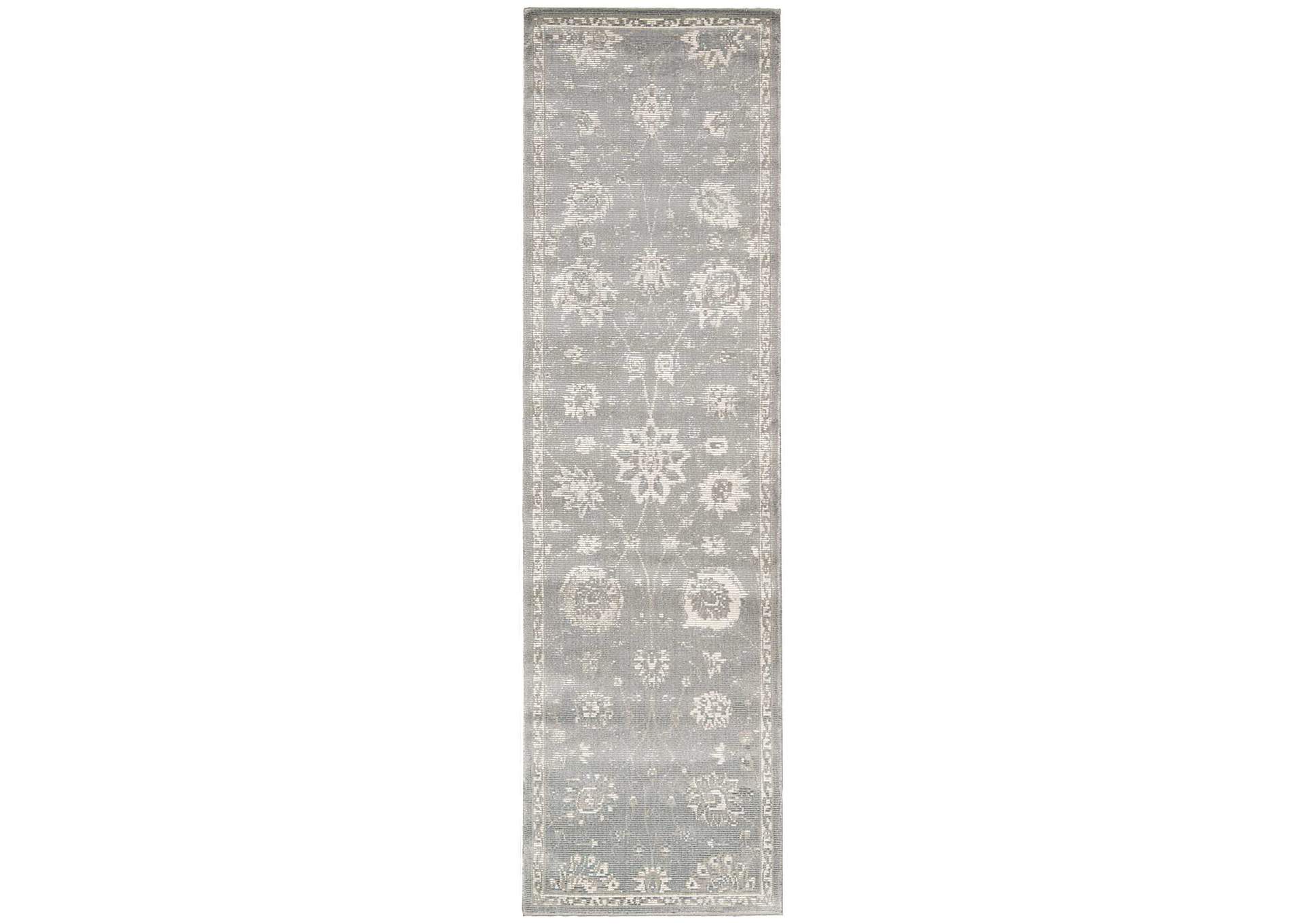Nourison Luminance LUM06 Grey 8' Runner Hallway Rug,Nourison