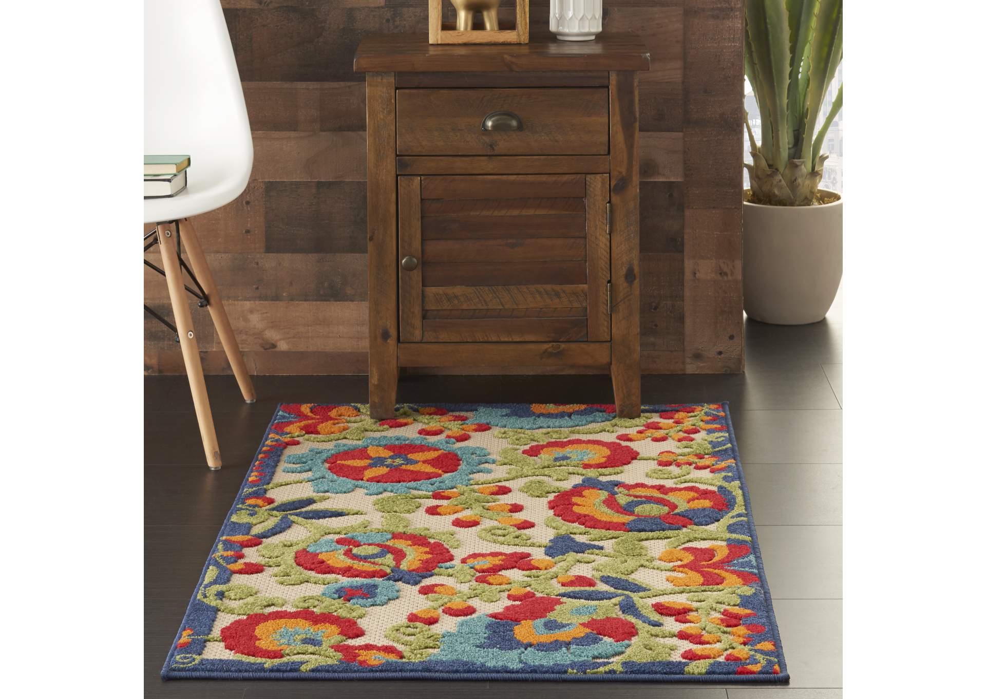 Nourison Aloha ALH17 Multicolor 3'x4' Indoor-outdoor Area Rug,Nourison
