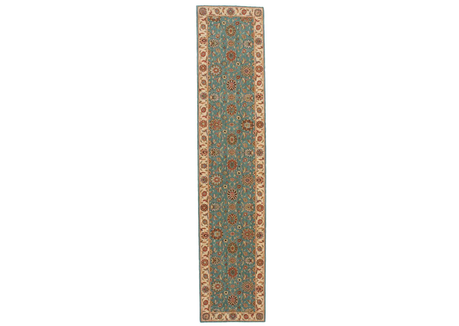 Nourison Living Treasures LI05 Blue 12' Runner Hallway Rug,Nourison