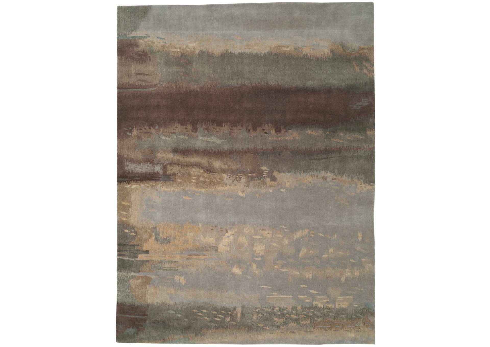 Calvin Klein Home Luster Wash SW12 Grey 8'x11' Rug,Nourison