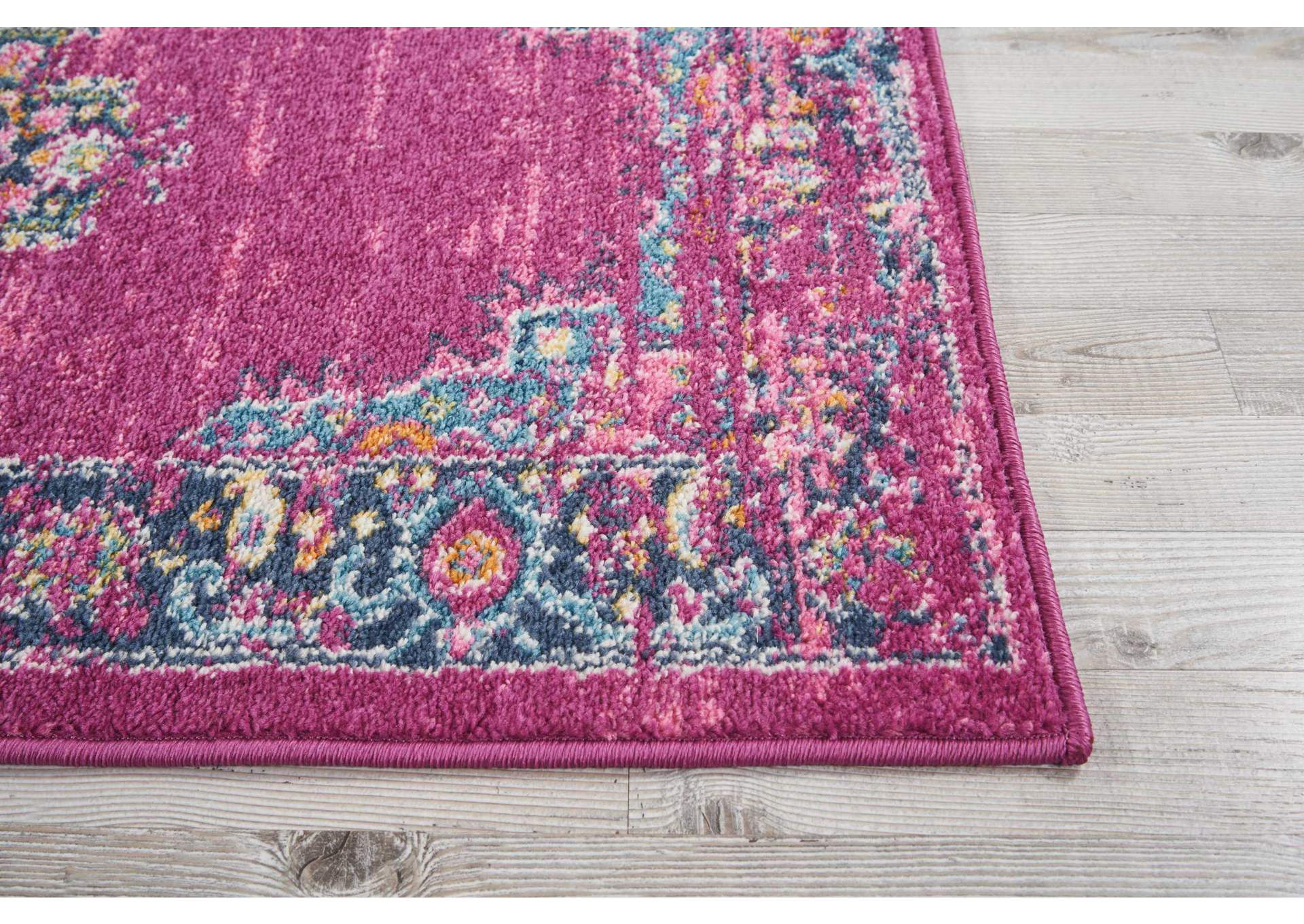 Nourison Passion PSN03 Pink 8' Runner Hallway Rug,Nourison