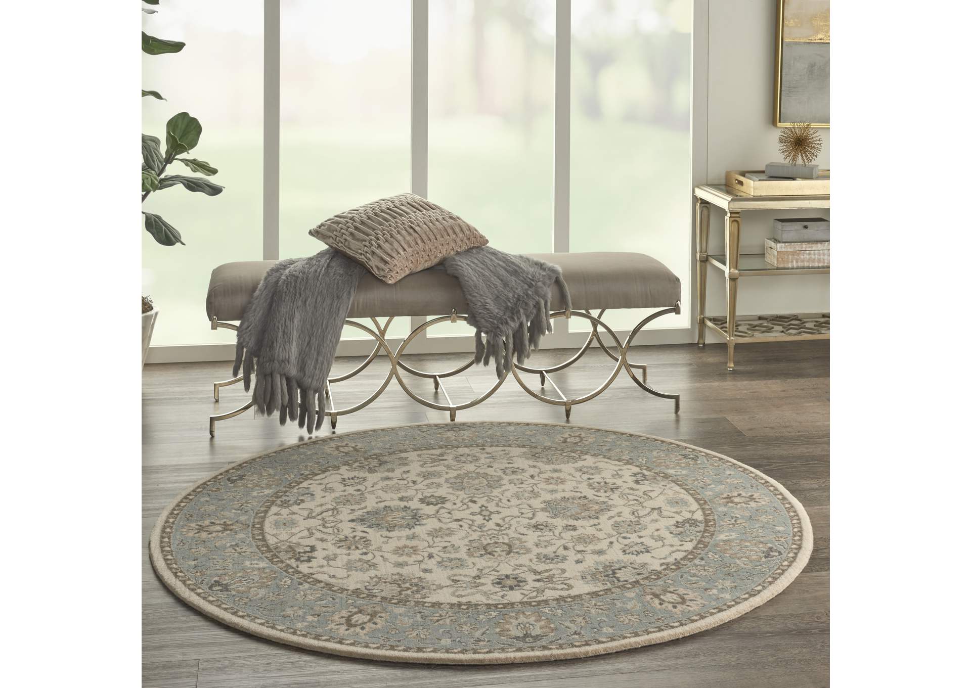 Nourison Living Treasures 6' Round Area Rug,Nourison