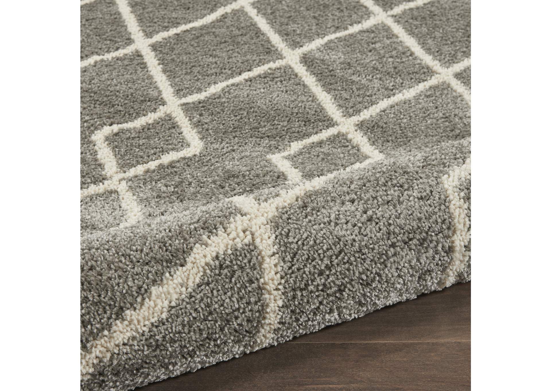 Nourison Martil MAT01 Grey 8'x10' Large Plush Rug,Nourison