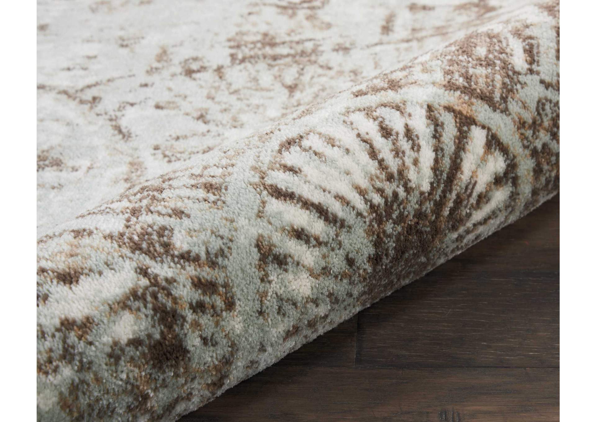Nourison Euphoria EUP03 Grey 5' Square Area Rug,Nourison