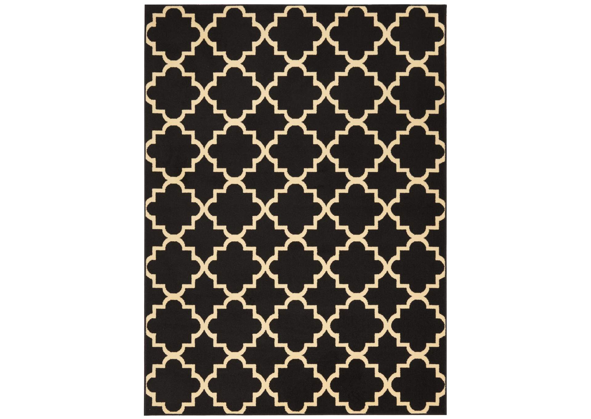 Nourison Grafix GRF08 Black 5'x7' Area Rug,Nourison