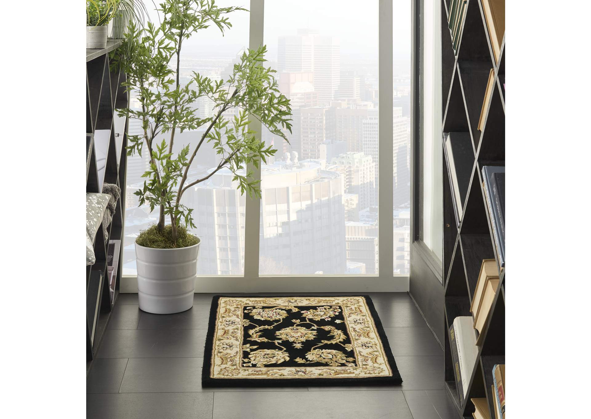 Nourison 2000 2'x3' Accent Size Black Area Rug,Nourison