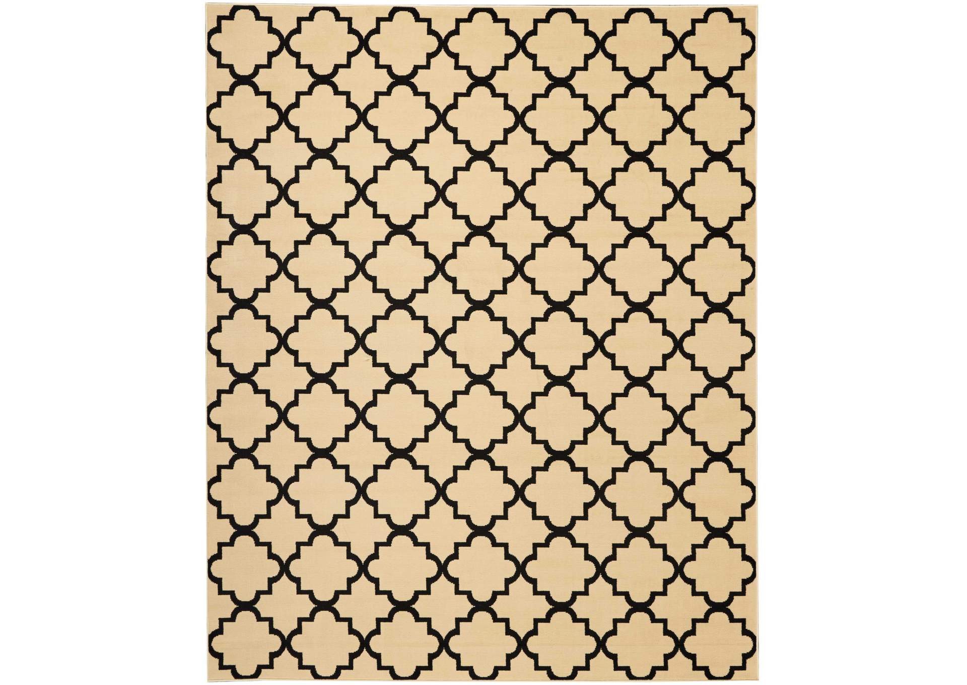 Nourison Grafix GRF08 Black and White 8'x10' Large Rug,Nourison
