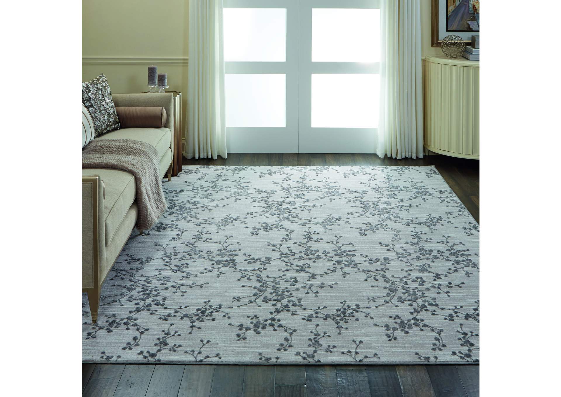 Nourison Urban Chic URC02 Grey 9'x12' Oversized Rug,Nourison