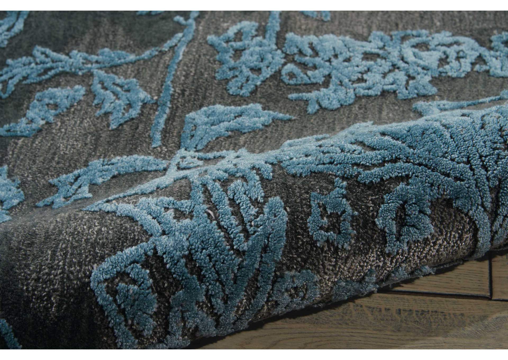 Nourison Opaline OPA12 Black and Blue 10'x14' Oversized Rug,Nourison