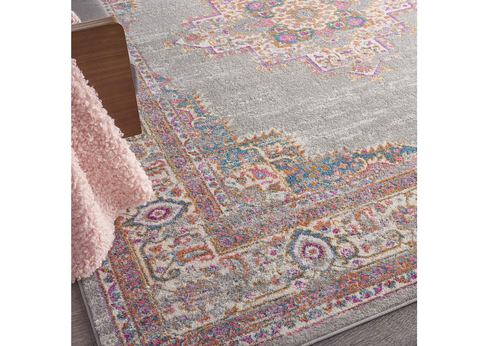 Nourison Passion PSN03 Grey 8'x10' Large Rug,Nourison