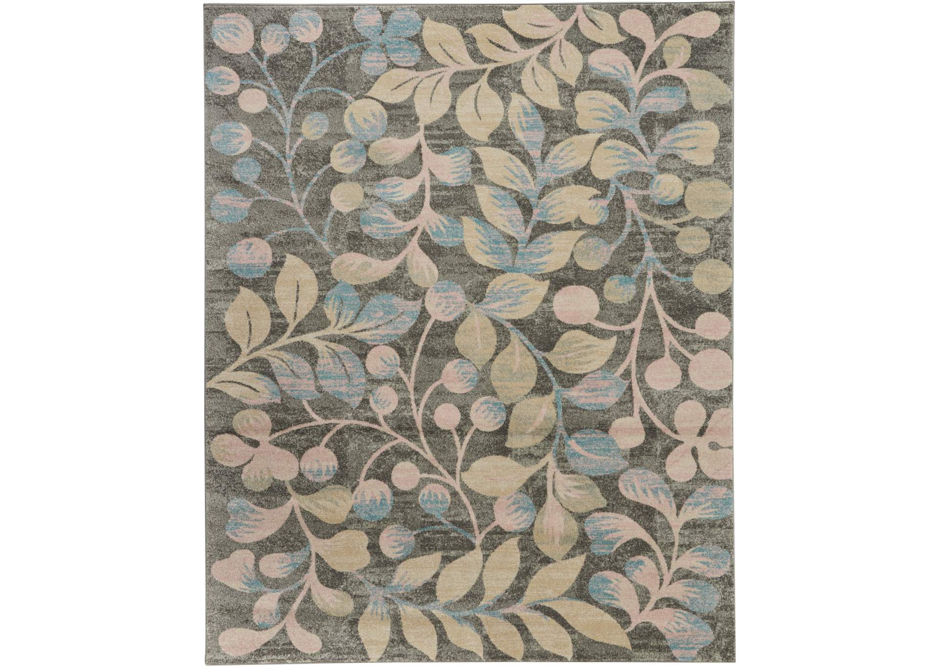 Nourison Tranquil TRA03 Beige and Grey 8'x10' Large Rug,Nourison