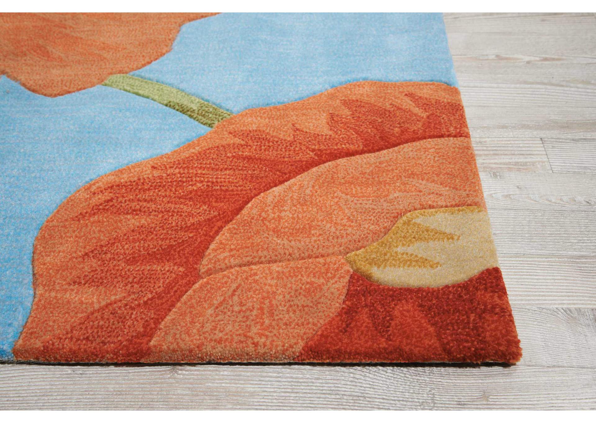 Nourison Contour CON79 Blue 8'x11' Rug,Nourison