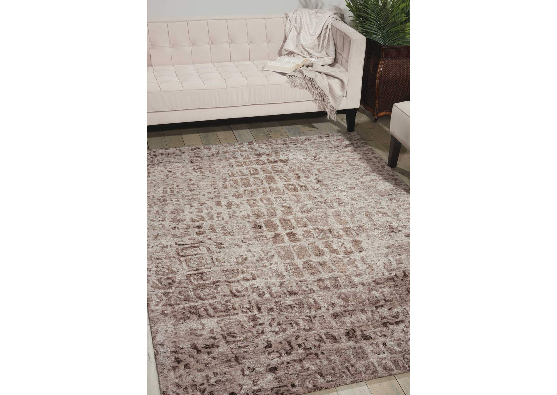 Nourison Gemstone GEM06 Grey 4'x6' Area Rug,Nourison