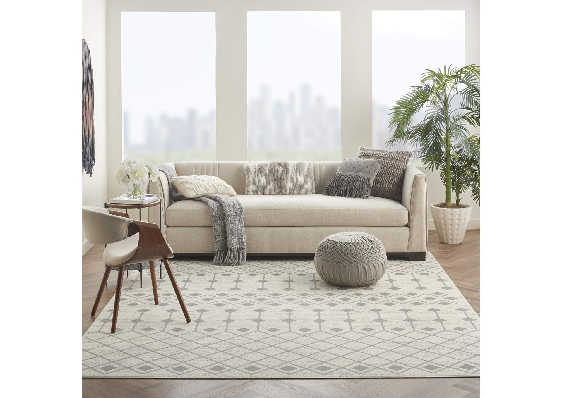Nourison Grafix 8'x10' Ivory Area Rug,Nourison