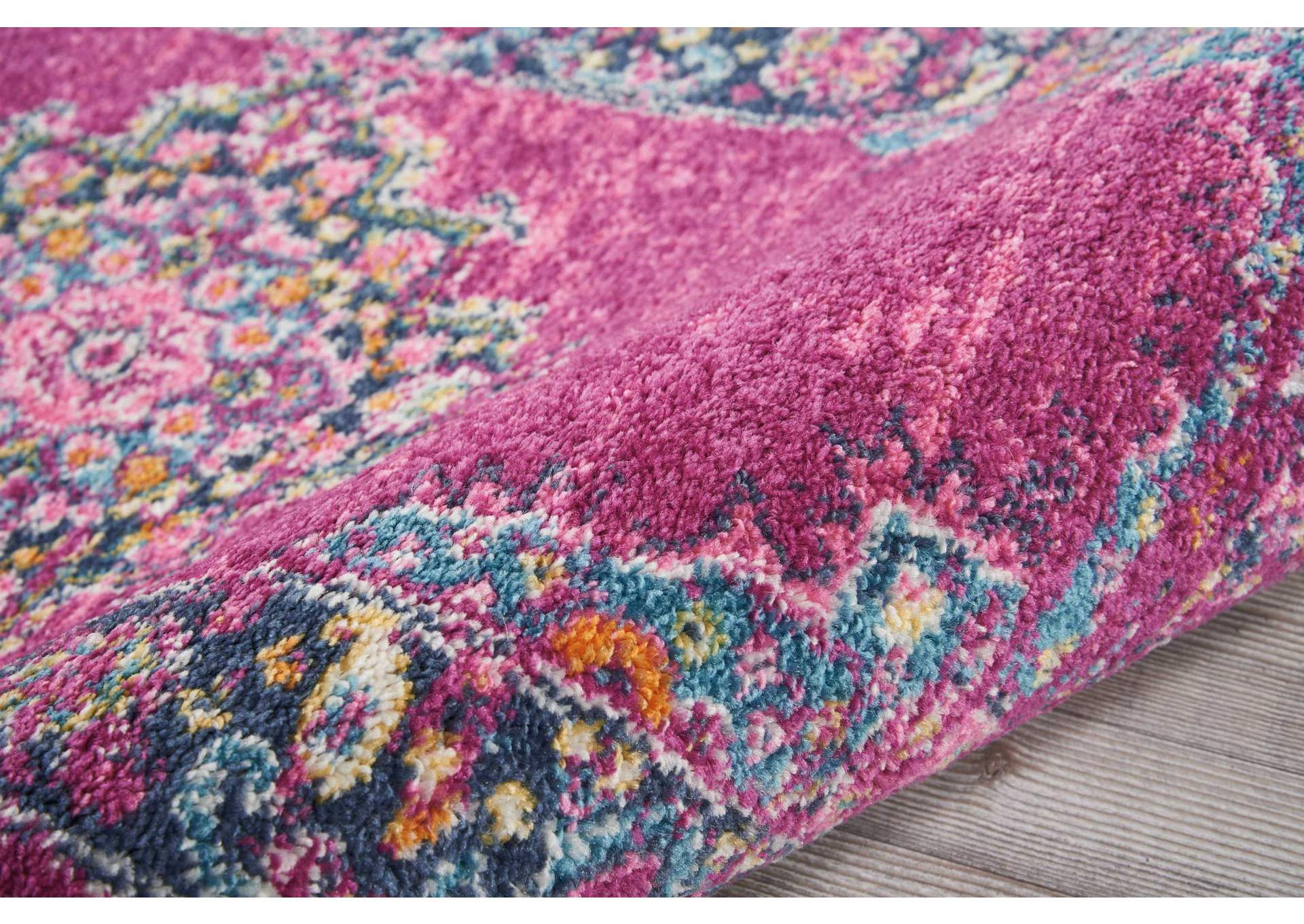 Nourison Passion PSN03 Pink 8' Runner Hallway Rug,Nourison