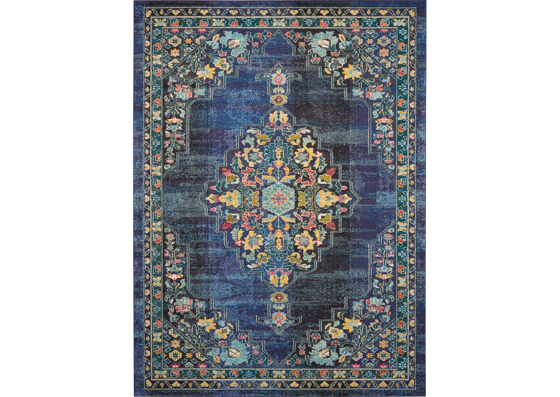 Nourison Passionate PST01 Dark Blue Multicolor 9'x12' Oversized Rug,Nourison