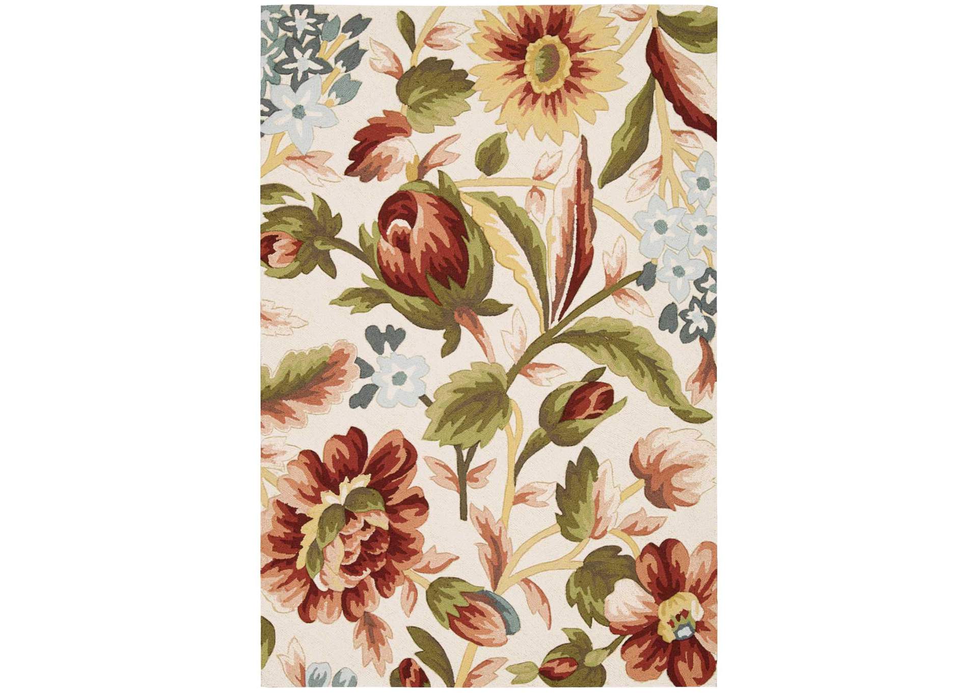 Nourison Fantasy FA23 White Multicolor 5'x8' Area Rug,Nourison