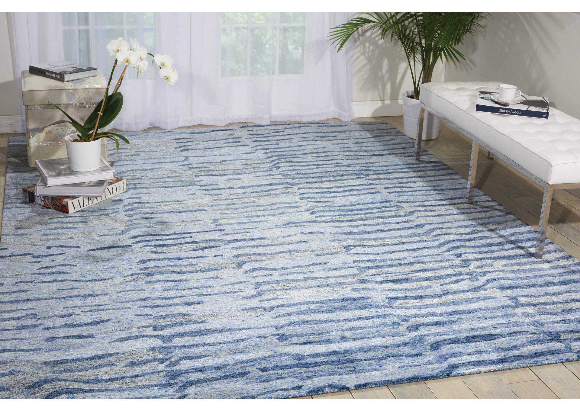Nourison Gemstone GEM01 Blue 10'x14' Rug,Nourison