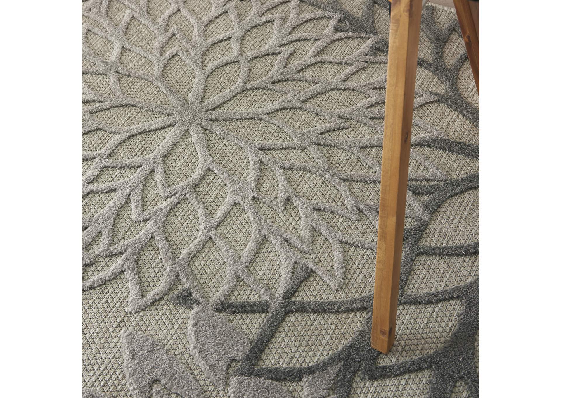 Nourison Aloha 4'x6' Silver Grey Area Rug,Nourison