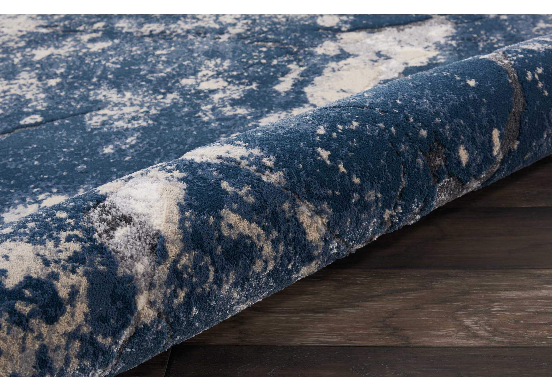 kathy ireland Home Heritage KI355 Beige and Blue 9'x13' Oversized Rug,Nourison