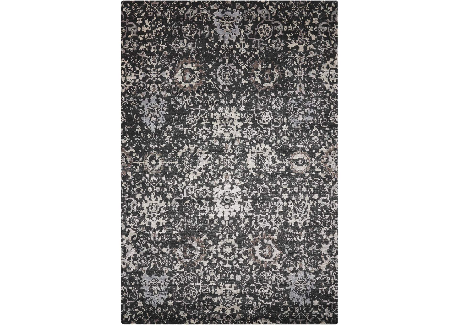 Nourison Twilight TWI13 Black and Grey 9'x12' Oversized Rug,Nourison