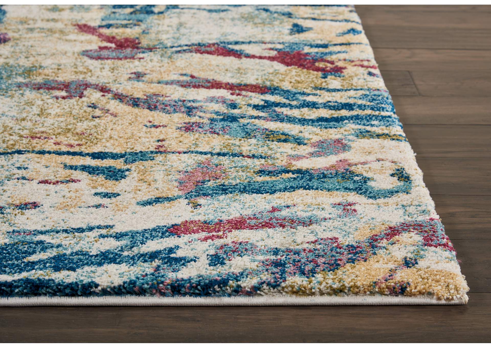 Nourison Fusion FSS10 Multicolor 10'x13' Oversized Plush Shag Rug,Nourison