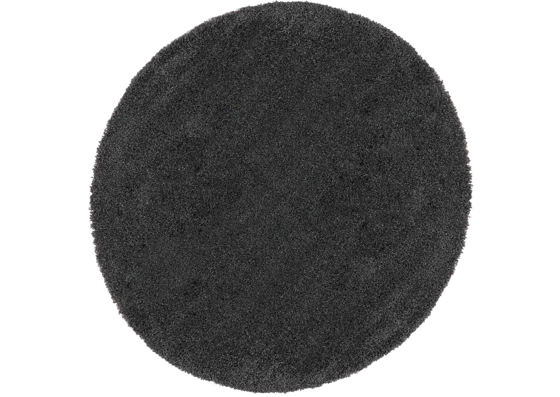 Nourison Malibu Shag MSG01 Charcoal 7' Round Rug,Nourison